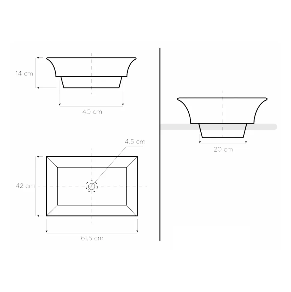 Lavabo Fuso a Mano in Fire Clay con Decori Colorati Made in Italy - Aulente