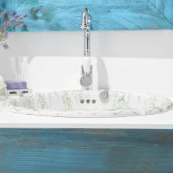 Lavabo incasso in porcellana classico fatto a mano in Italia, Santiago