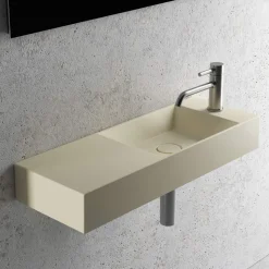 Lavabo in Ceramica Bianca o Colorata Made in Italy dal Design Moderno - Act
