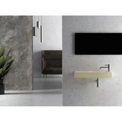 Lavabo in Ceramica Bianca o Colorata Made in Italy dal Design Moderno - Act