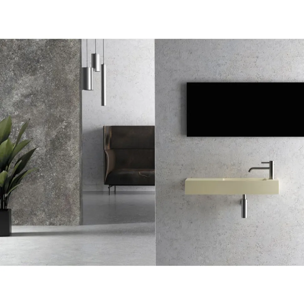 Lavabo in Ceramica Bianca o Colorata Made in Italy dal Design Moderno - Act