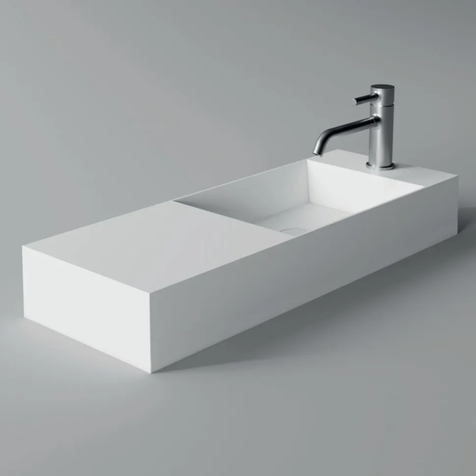 Lavabo in Ceramica Bianca o Colorata Made in Italy dal Design Moderno - Act
