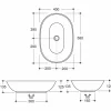 Lavabo in ceramica di design moderno da appoggio made in Italy