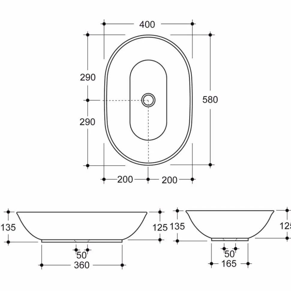 Lavabo in ceramica di design moderno da appoggio made in Italy