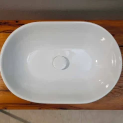 Lavabo in ceramica di design moderno da appoggio made in Italy