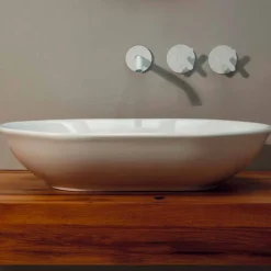 Lavabo in ceramica di design moderno da appoggio made in Italy