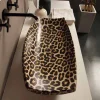 Lavabo in ceramica ghepardo da appoggio di design made in Italy Laura