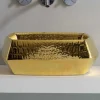 Lavabo in ceramica oro da appoggio moderno prodotto in Italia Simon