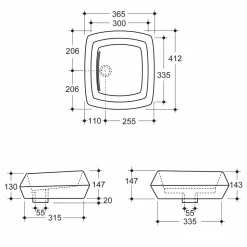 Lavabo in ceramica oro da appoggio moderno prodotto in Italia Simon