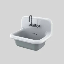 Lavabo in ceramica rettangolare con parte inferiore colorata Jordan