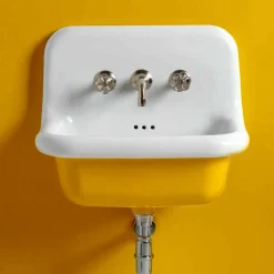 Lavabo in ceramica rettangolare con parte inferiore colorata Jordan