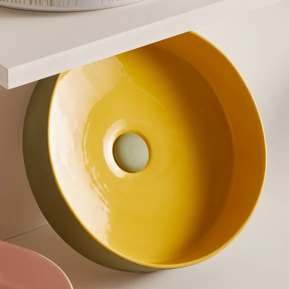 Lavabo in Grès Porcellanato di Diverse Finiture Made in Italy - Busta
