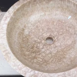 Lavabo in pietra naturale da appoggio Ana di design, fatto a mano
