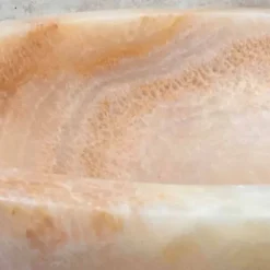 Lavabo in pietra naturale da appoggio Ana di design, fatto a mano