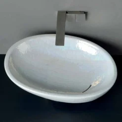 Lavabo madreperla da appoggio di moderno design made Italy Glossy