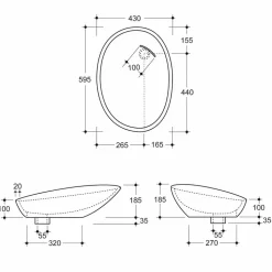 Lavabo madreperla da appoggio di moderno design made Italy Glossy