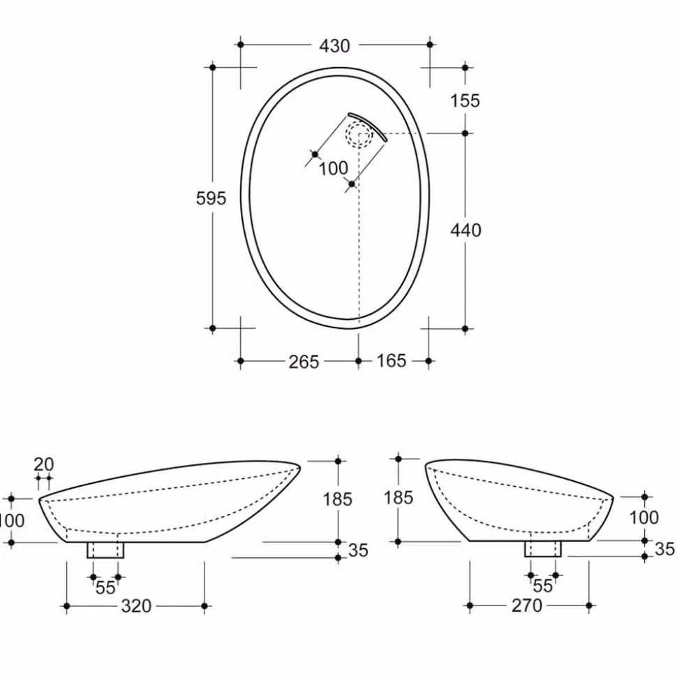 Lavabo madreperla da appoggio di moderno design made Italy Glossy