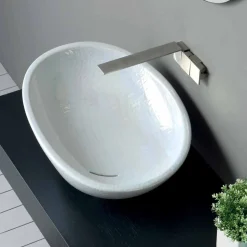 Lavabo madreperla da appoggio di moderno design made Italy Glossy