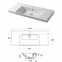 Lavabo Moderno da Appoggio e Incasso in Ceramica Colorata Maida