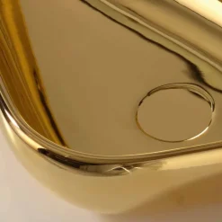 Lavabo moderno da appoggio in ceramica oro fatto in Italia Sofia