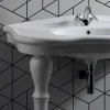 Lavabo Moderno da Parete con o senza Gambe, L90 cm in Ceramica Avise