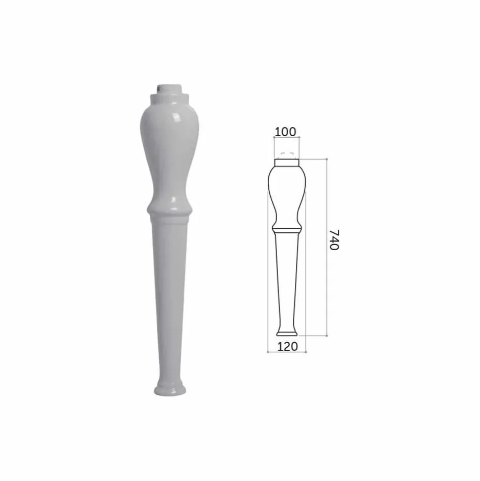 Lavabo Moderno da Parete con o senza Gambe, L90 cm in Ceramica Avise