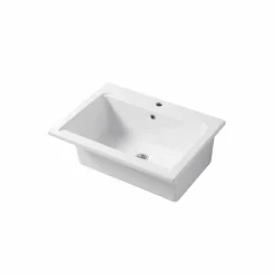 Lavabo Moderno Monoforo in Ceramica Bianca o Colorata Panama