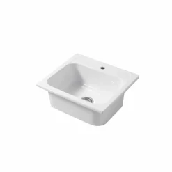 Lavabo Monoforo in Ceramica Colorata da Appoggio e Incasso Capri
