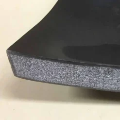 Lavabo nero da appoggio per bagno in pietra naturale Love, pezzo unico