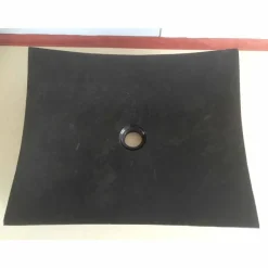 Lavabo nero da appoggio per bagno in pietra naturale Love, pezzo unico