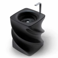 Lavabo nero freestanding design moderno Twist made in Italy