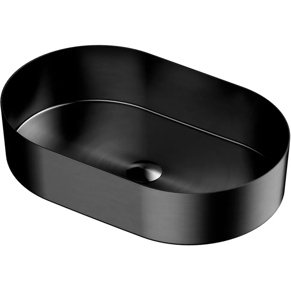 Lavabo Ovale da Appoggio in Acciaio Inox in Diverse Finiture - Anemone