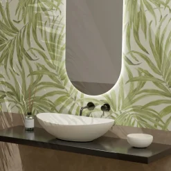Lavabo Ovale da Appoggio in Ceramica L 60 cm Realizzato in Italia - Jumper