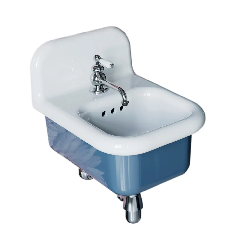 Lavabo per il Bagno Rettangolare Sospeso in Ceramica - Elodie