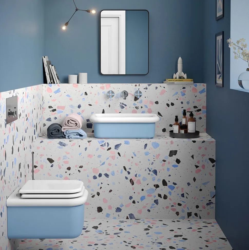 Lavabo per il Bagno Soprapiano Forma Rettangolare in Ceramica - Holly