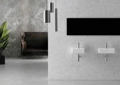 Lavabo Quadrato o Rettangolare di Design Moderno in Ceramica Made in Italy - Act