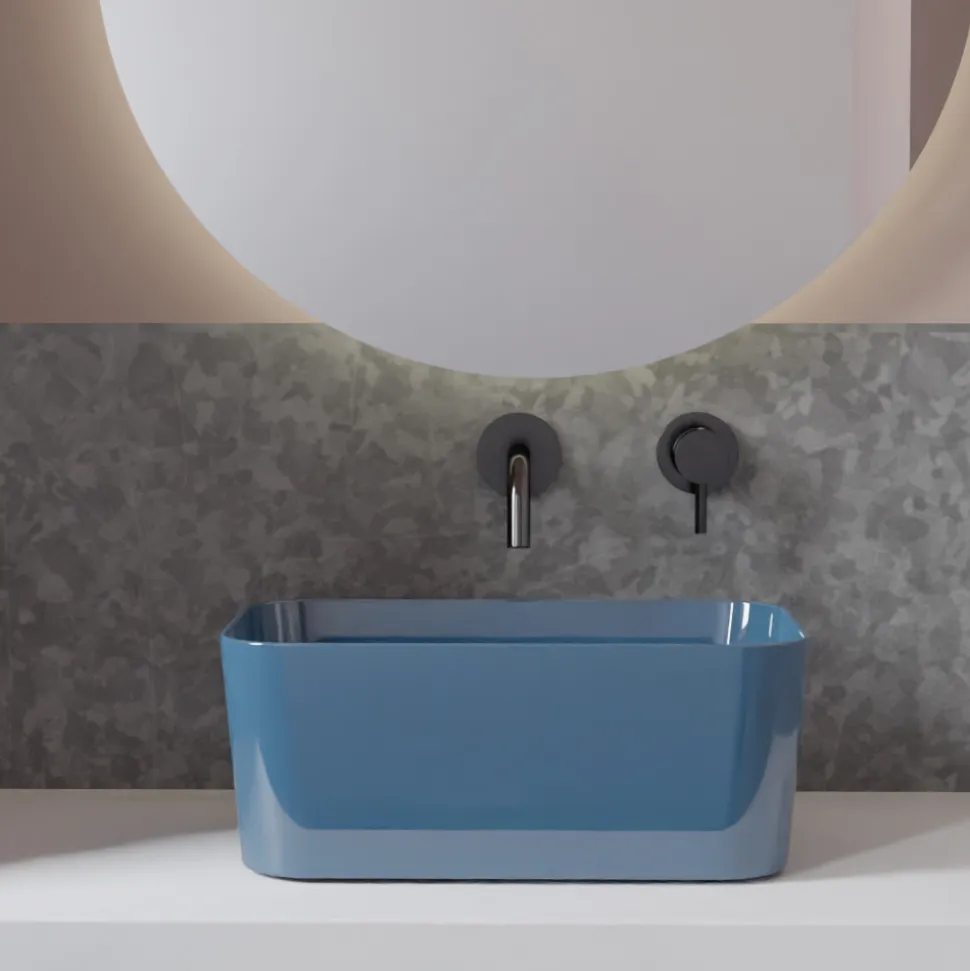 Lavabo Realizzato in Ceramica Disponibile in Diversi Colori Made in Italy - Cesta