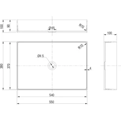 Lavabo Rettangolare da Appoggio in Acciaio Inox in Diverse Finiture - Camelia