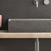Lavabo Rettangolare e Moderno da Appoggio in Pietra di Design - Farartlav3