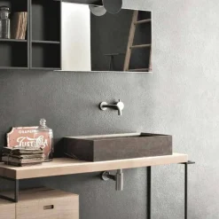 Lavabo Rettangolare e Moderno da Appoggio in Pietra di Design - Farartlav3