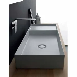 Lavabo rettangolare moderno in ceramica colorata made in Italy