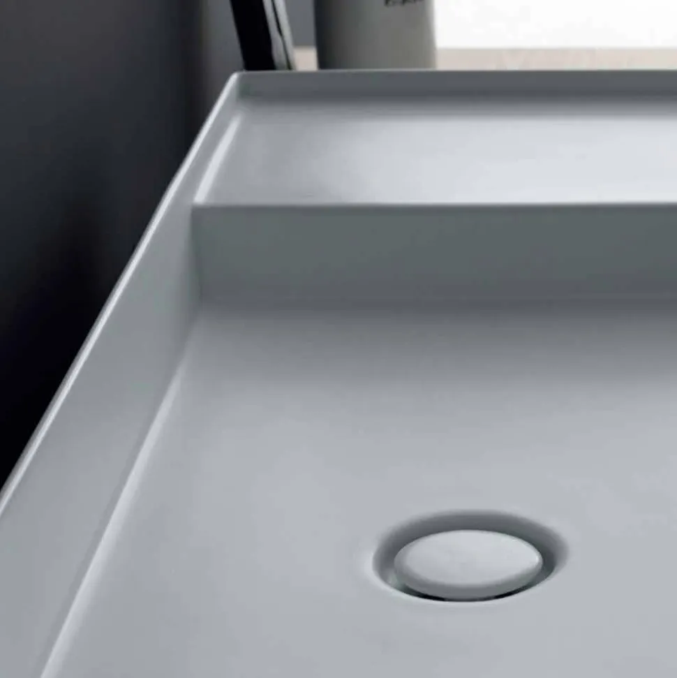 Lavabo rettangolare moderno in ceramica colorata made in Italy