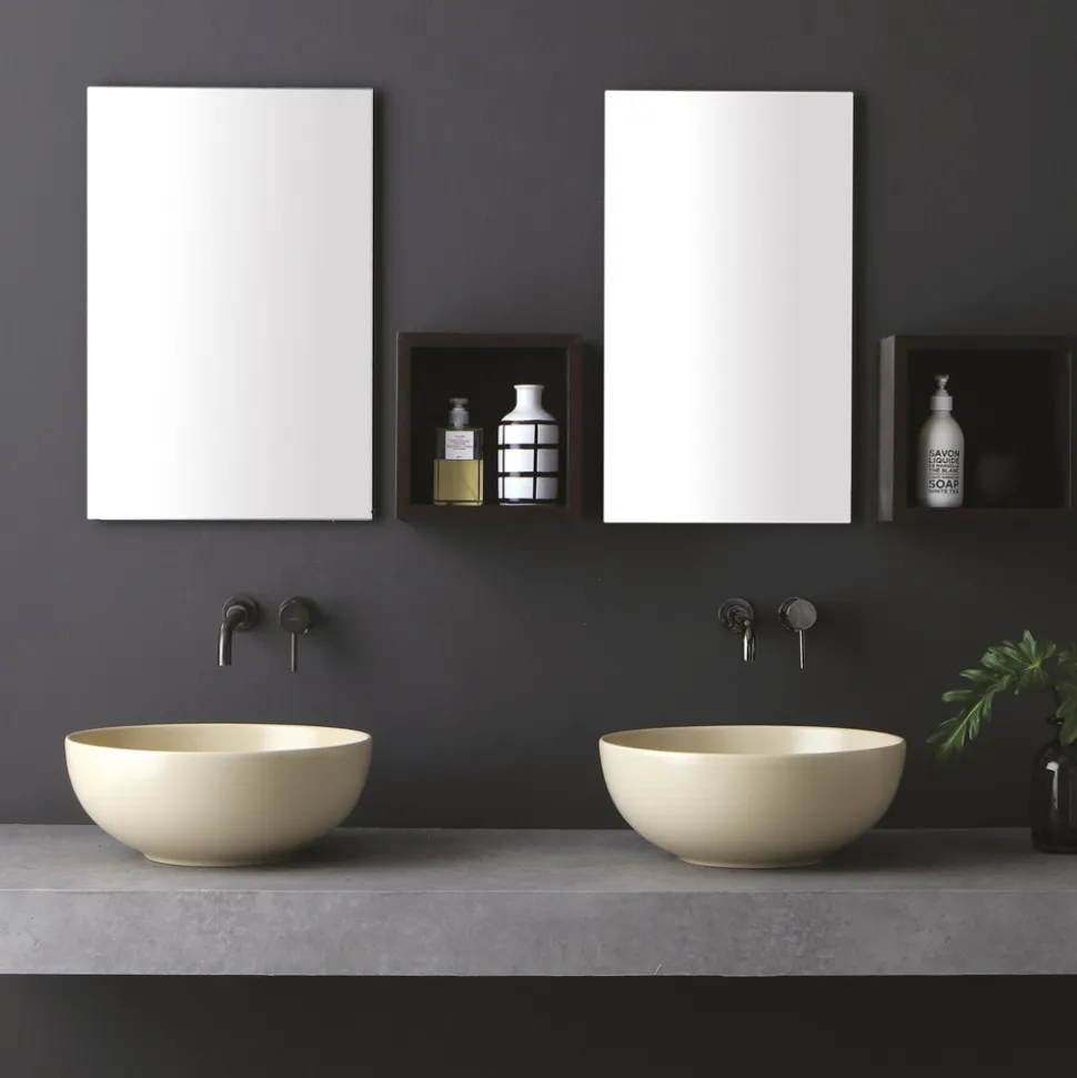 Lavabo Rotondo da Appoggio in Ceramica Colorata L 40 cm - Chicco