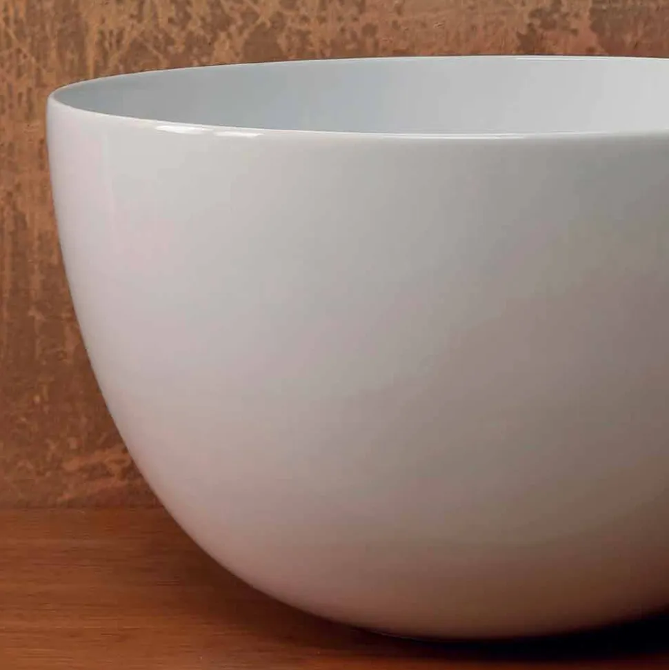 Lavabo rotondo da appoggio in ceramica bianca o colorata Star Round50