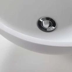 Lavabo Rotondo da Appoggio in Resina Finitura Bianco Ottico - Circle