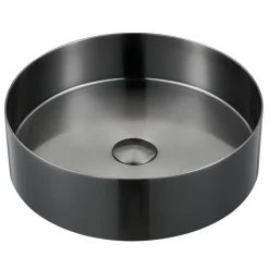 Lavabo Rotondo da Appoggio in Acciaio Inox in Diverse Finiture - Fiordaliso