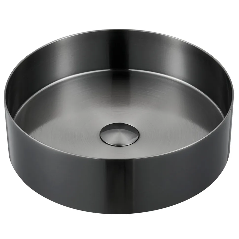Lavabo Rotondo da Appoggio in Acciaio Inox in Diverse Finiture - Fiordaliso