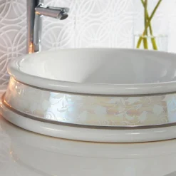 Lavabo Semincasso da Bagno Realizzato in Fire Clay Made in Italy - Erasmo
