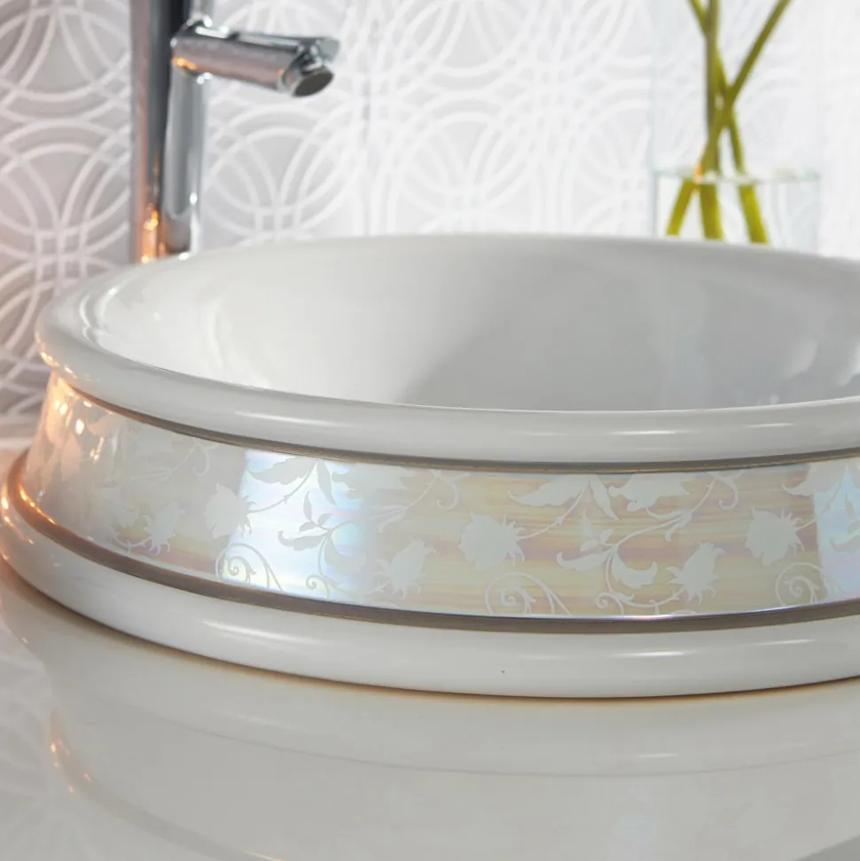 Lavabo Semincasso da Bagno Realizzato in Fire Clay Made in Italy - Erasmo