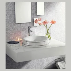 Lavabo Semincasso da Bagno Realizzato in Fire Clay Made in Italy - Erasmo